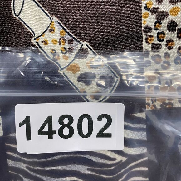 Vintage Kathy Lee Shirt Womens Large Button Up Brown Handbag Makeup Kitsch Silky - Picture 7 of 7